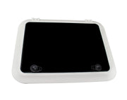 Bomar Low Profile Deck Boat Hatch with high impact resin and white frame