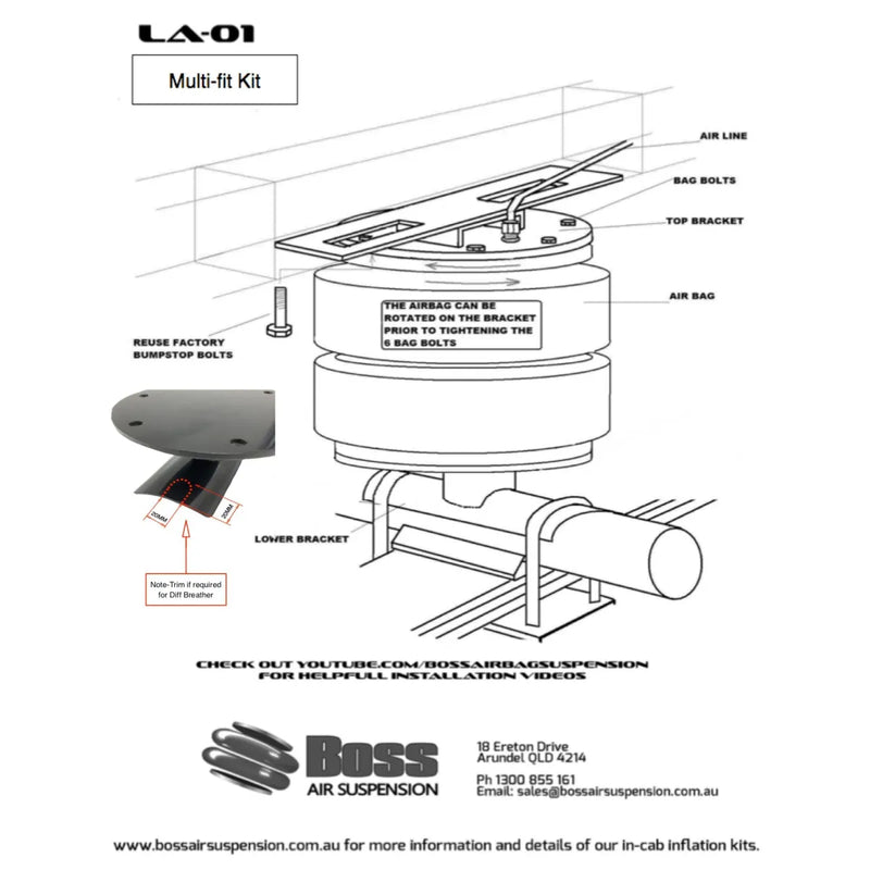 Boss Airbag Suspension Load Assist Kit for Toyota Landcruiser