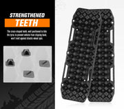 Black Textured Bunker Indust Recovery Boards with Diamond Tread Pattern and Side Slots