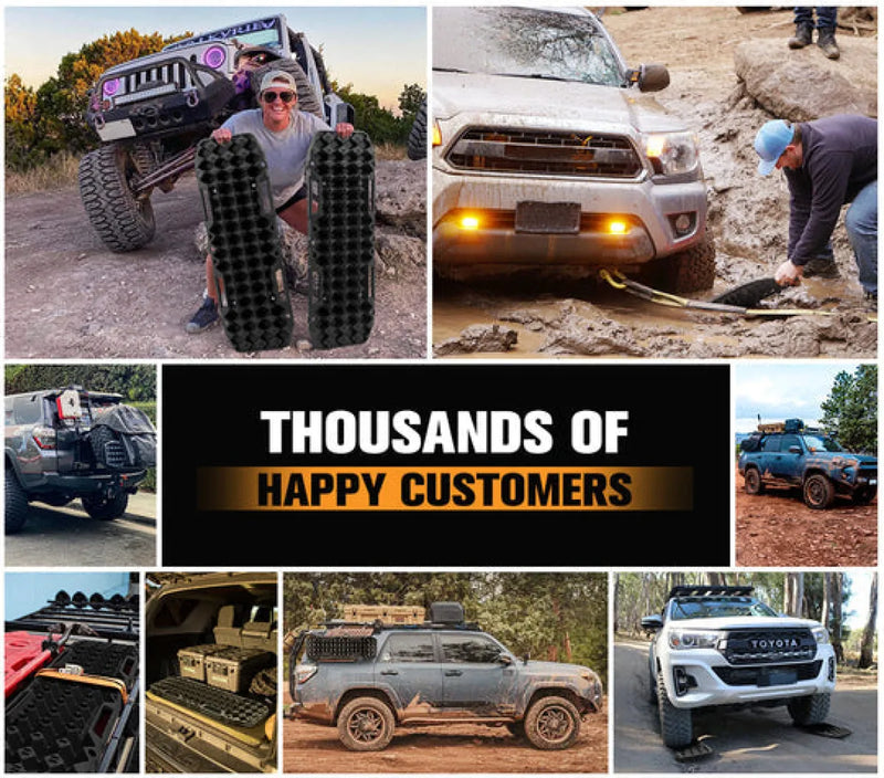 Bunker Indust recovery boards with off-road vehicles in outdoor settings for tough terrain