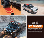 Off-road vehicle using Bunker Indust recovery boards for rugged terrain adventures