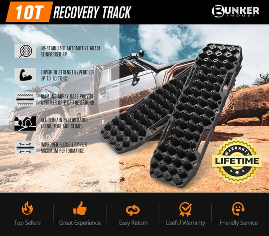 Bunker Indust 10T Recovery Boards | 915mm | Black/Red - Recovery Tracks