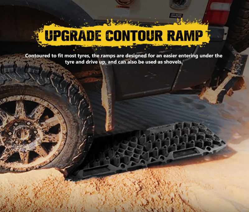 Bunker Indust Recovery Tracks Farm Jack Base 10T Board Sand Mud Snow OffRoad 4WD Black - detail 5