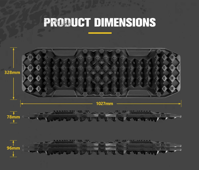 Bunker Indust Recovery Tracks Farm Jack Base 10T Board Sand Mud Snow OffRoad 4WD Black - detail 9