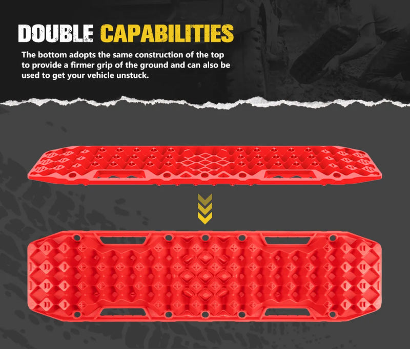 Bunker Indust Recovery Tracks Farm Jack Base 10T Board Sand Mud Snow OffRoad 4WD Red - detail 8