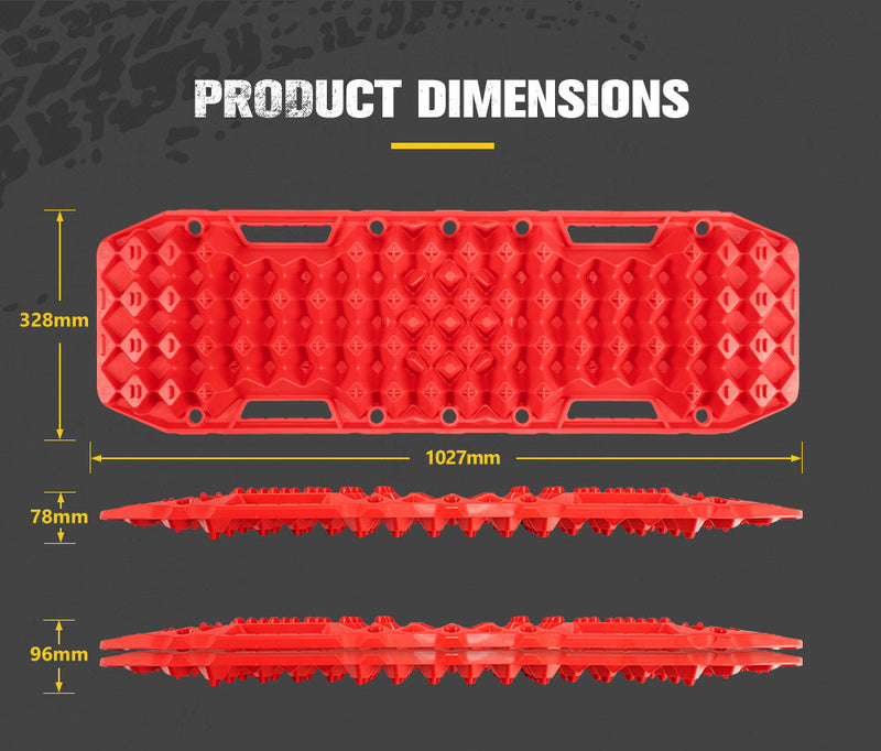 Bunker Indust Recovery Tracks Farm Jack Base 10T Board Sand Mud Snow OffRoad 4WD Red - detail 9
