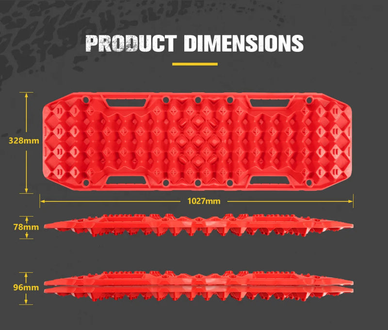 Bunker Indust Recovery Tracks Farm Jack Base 10T Board Sand Mud Snow OffRoad 4WD Red - detail 9