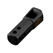 Bunker Indust aluminium recovery hitch in black powder coat, angled view