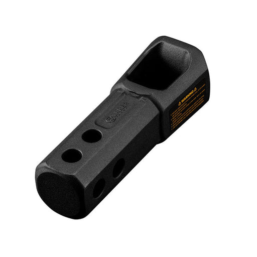 Bunker Indust aluminium recovery hitch in black powder coat, angled view