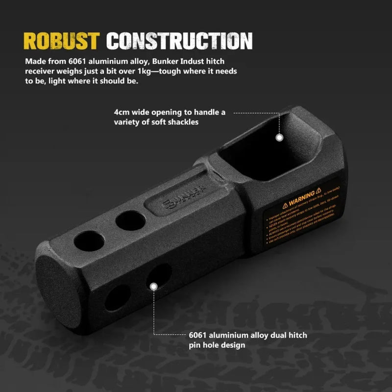 Bunker Indust 2" Recovery Hitch Receiver 10T Heavy Duty Tow Bar