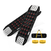 Bunker Indust 25T Recovery Tracks With Steel Traction Plate - Black with Red Teeth