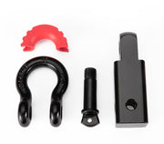 Black metal shackle with attachment pieces for Bunker Indust 4x4 Recovery Hitch recovery hitch