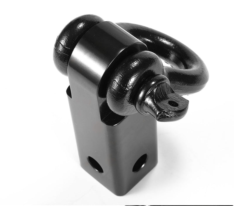 Black metal recovery hitch for 4x4 vehicles, ideal as a tow bar or recovery point