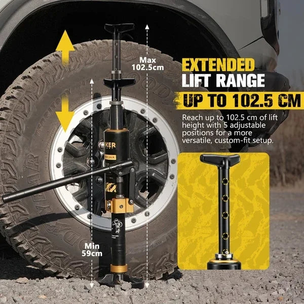 Bunker Indust Hydraulic Lift Recovery Jack | Removable Base | 8.8T
