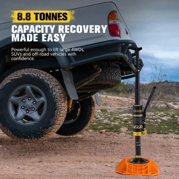 Bunker Indust Hydraulic Lift Recovery Jack | Removable Base | 8.8T