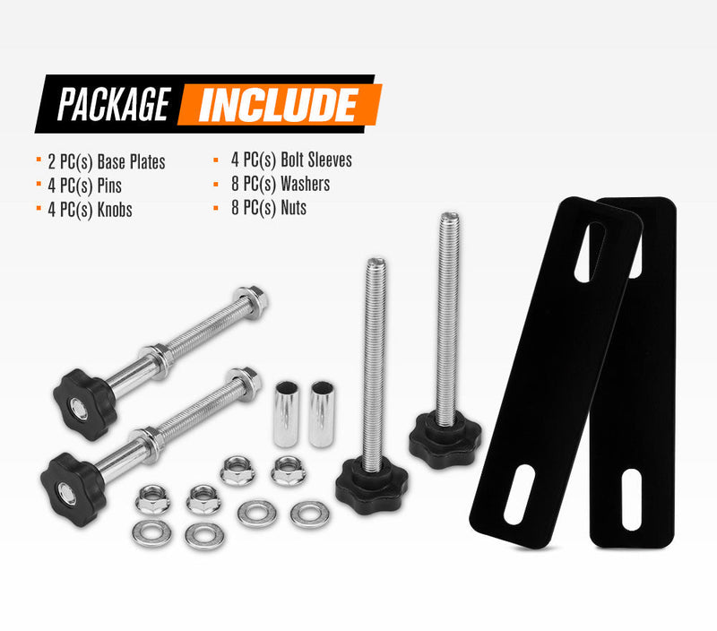 Bunker Indust Recovery Tracks Mounting Kit 4 Pins Track Holder Brackets Roof Rack Mounts - detail 2