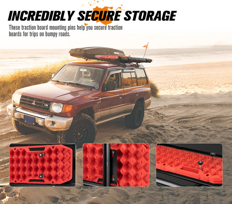 Bunker Indust Recovery Tracks Mounting Kit 4 Pins Track Holder Brackets Roof Rack Mounts - detail 5
