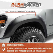 Bushwacker Extend A Fender Flares Fits Ram Vehicles | 4-Piece