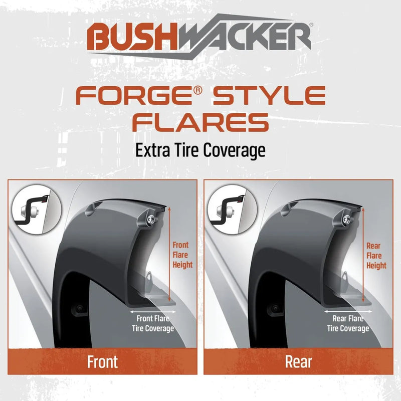 Bushwacker Forge Fender Flares to fit Silverado / Ram | 4 Piece