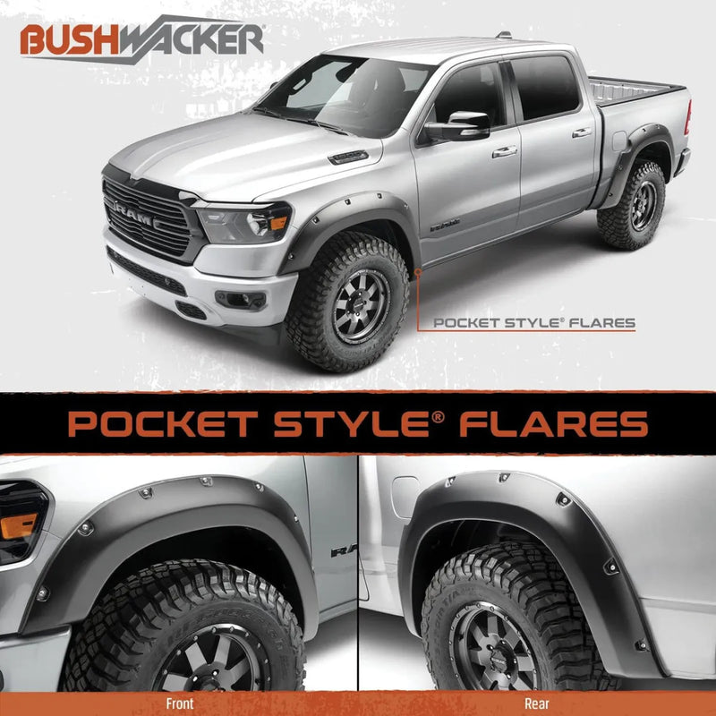Bushwacker Pocket Style Fender Flares Fits Silverado 1500/2500 | 4-Piece