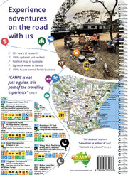 Book cover for Camps Australia Wide Camps 12 Standard Edition with maps and low-cost camping tips