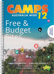 Spiral bound guidebook for low-cost camping and public dump points across Australia