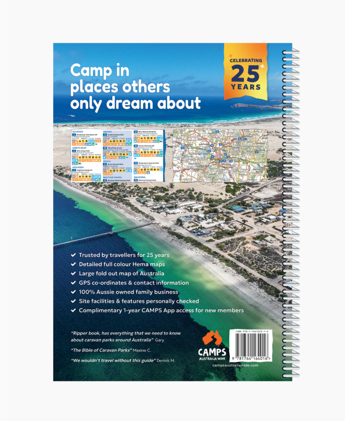 Caravan Parks 7 Camp Guide Book |  25th Anniversary Edition