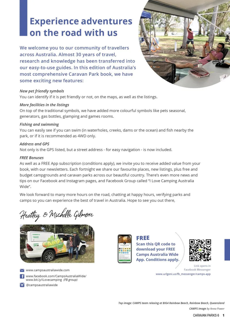 Advertisement for Harvest Hosts travel adventures in Caravan Parks Australia Wide