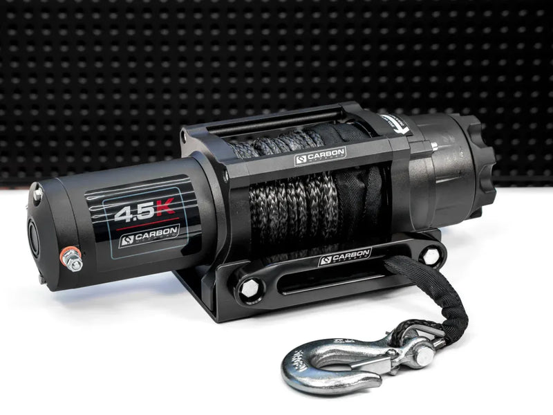 Carbon 4500lb ATV Trailer Winch with Synthetic Rope and Wireless Controller | CW-45