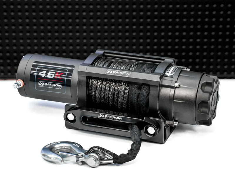 Carbon 4500lb ATV Trailer Winch with Synthetic Rope and Wireless Controller | CW-45