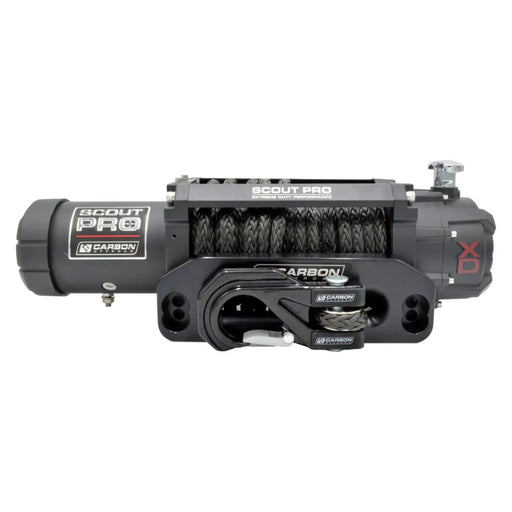 Carbon Offroad Scout Pro Extreme Duty 12000lb Winch with synthetic rope and hardware