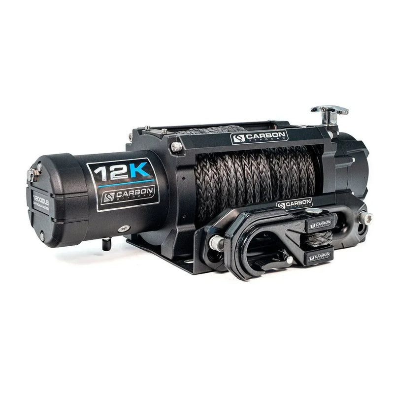 Carbon Offroad 12K Winch and Recovery Kit Bundle - winch detail photo