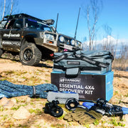 Carbon Offroad 12K Winch and Recovery Kit Bundle - recovery kit in use