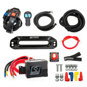 Carbon Offroad 12K Winch and Recovery Kit Bundle - winch accessories and mounting kit