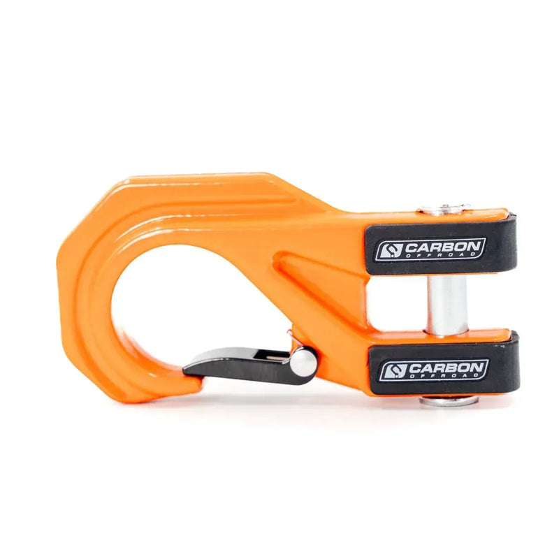 Carbon Offroad 12K Winch and Recovery Kit Bundle - orange Megapro recovery hook