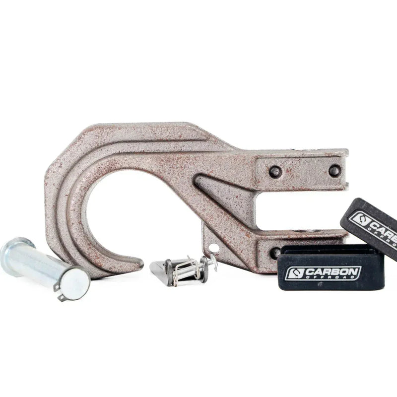 Carbon Offroad 12K Winch with Black Synthetic Rope