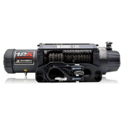Heavy-duty Carbon 12K Winch with Remote Control and Black Synthetic Rope
