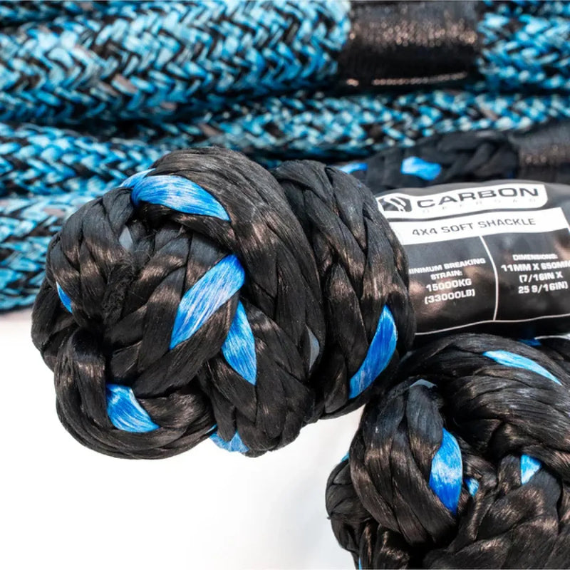 Carbon Offroad 4x4 Vehicle Recovery Rope and Soft Shackle Combo