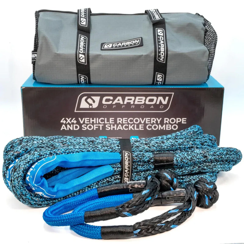 Carbon Offroad 4x4 Vehicle Recovery Rope and Soft Shackle Combo