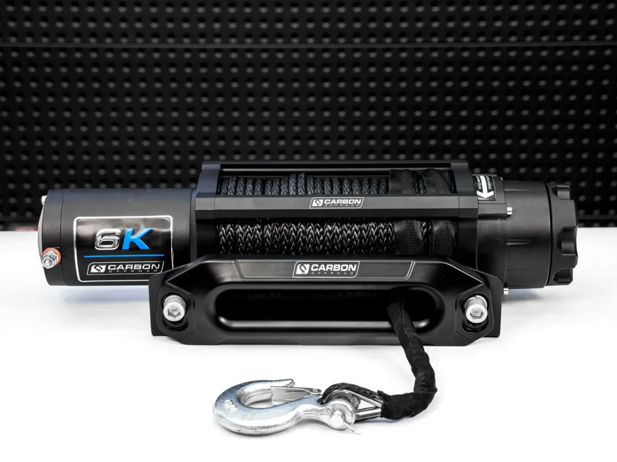 Carbon Offroad 6000lb Compact ATV Winch | Long Drum