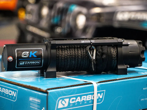 Carbon Offroad 6000lb Compact ATV Winch | Long Drum