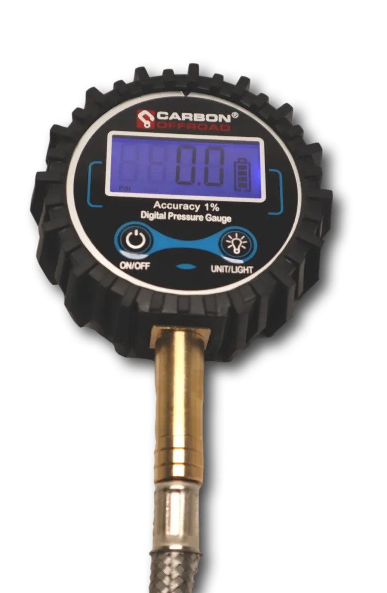 Carbon Offroad Digital Speedy Tyre Deflator Pressure Gauge - Auto Accessories
