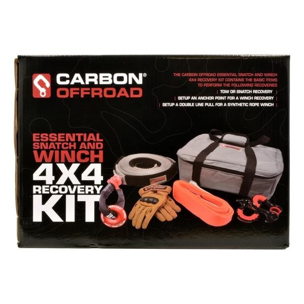 Carbon Offroad Essential Snatch and Winch Recovery Kit - Recovery Kits