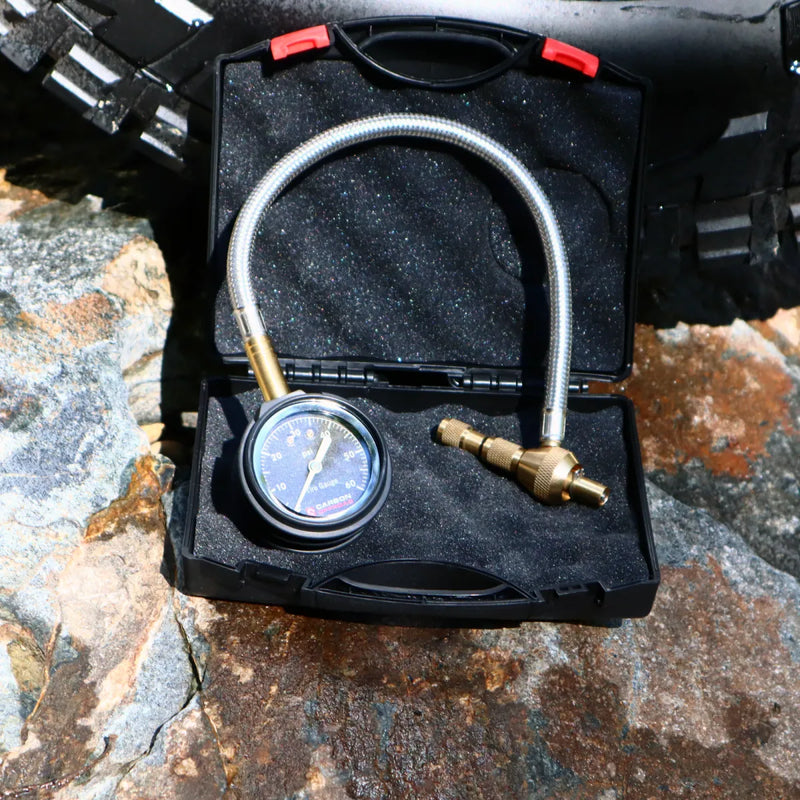 Carbon Offroad Glow in the Dark Analogue Tyre Deflator and Gauge - Tyre Pressure Gauges