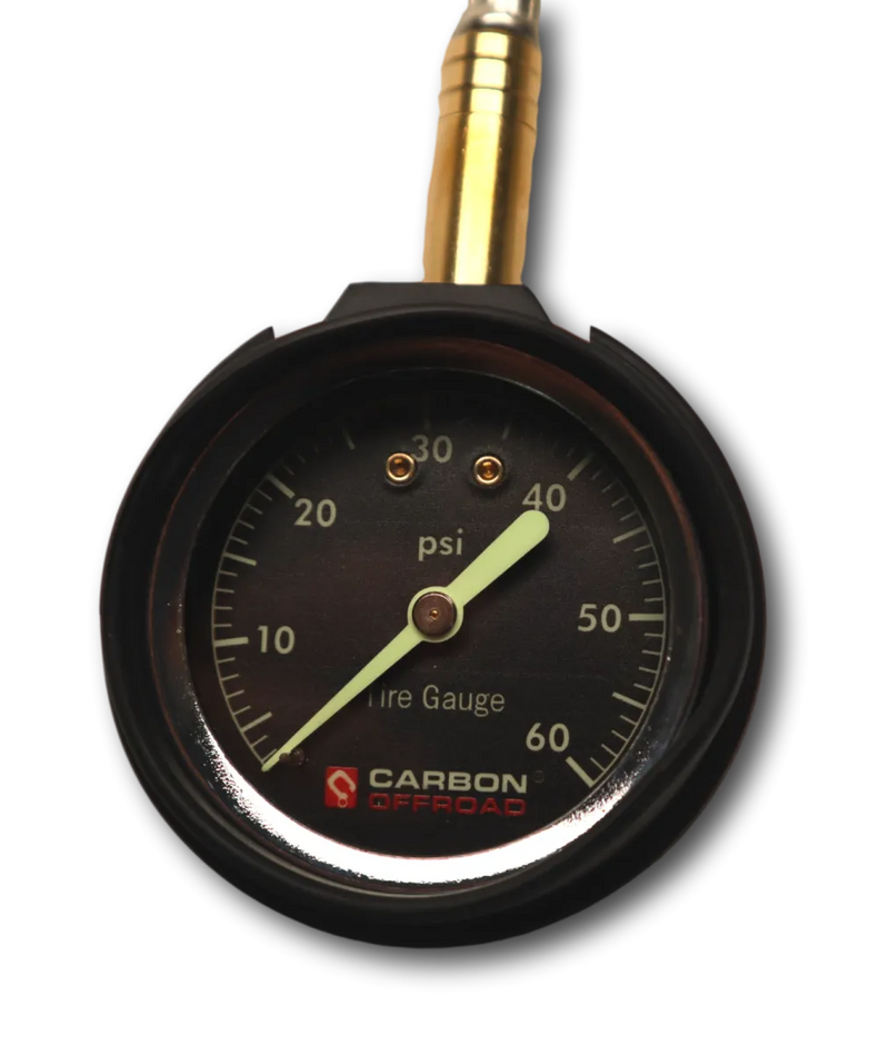 Carbon Offroad Glow in the Dark Analogue Speedy Tyre Deflator/Gauge - Auto Accessories
