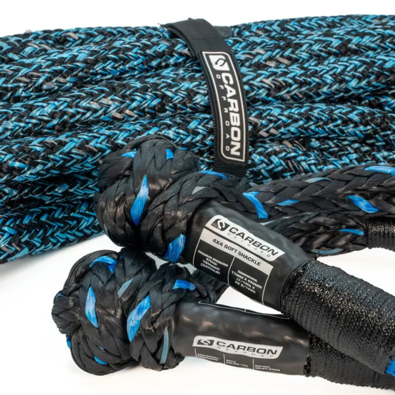 Carbon Offroad Large 4x4 Vehicle Recovery Rope and Soft Shackle Combo