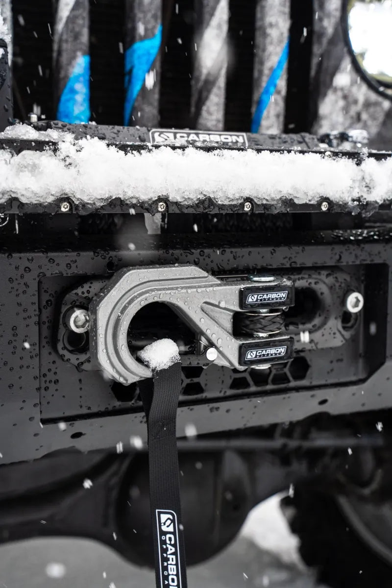 Carbon Offroad Mega Pro Winch Recovery Hook - Silver