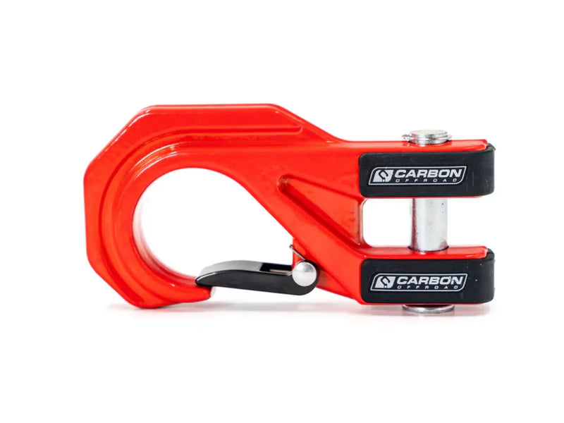 Carbon Offroad Mega Pro Winch Recovery Hook - Red