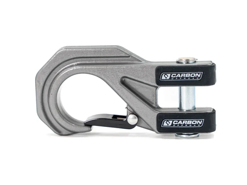Carbon Offroad Mega Pro Winch Recovery Hook - Silver