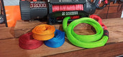 Electric winch with colorful monkey fist rope straps from Carbon Offroad Monkey Fist Rope Sheath